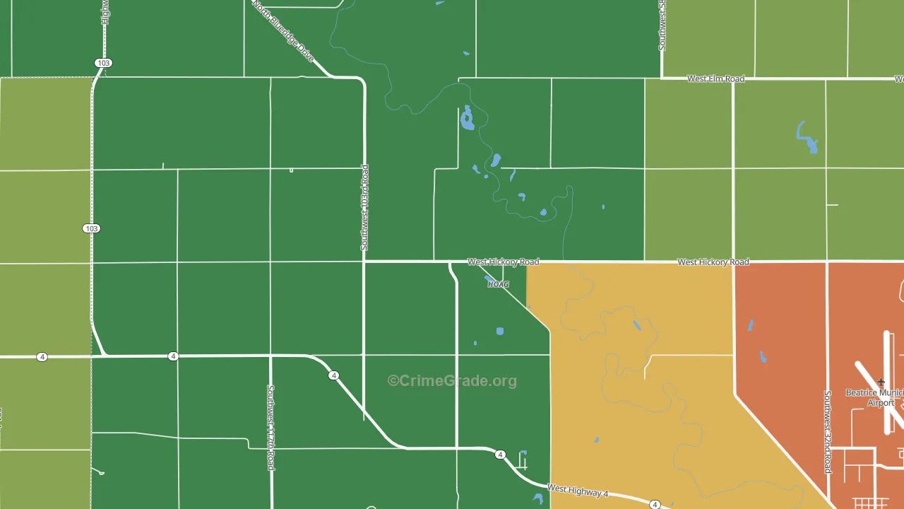 Hoag, NE Map of Vandalism Rates