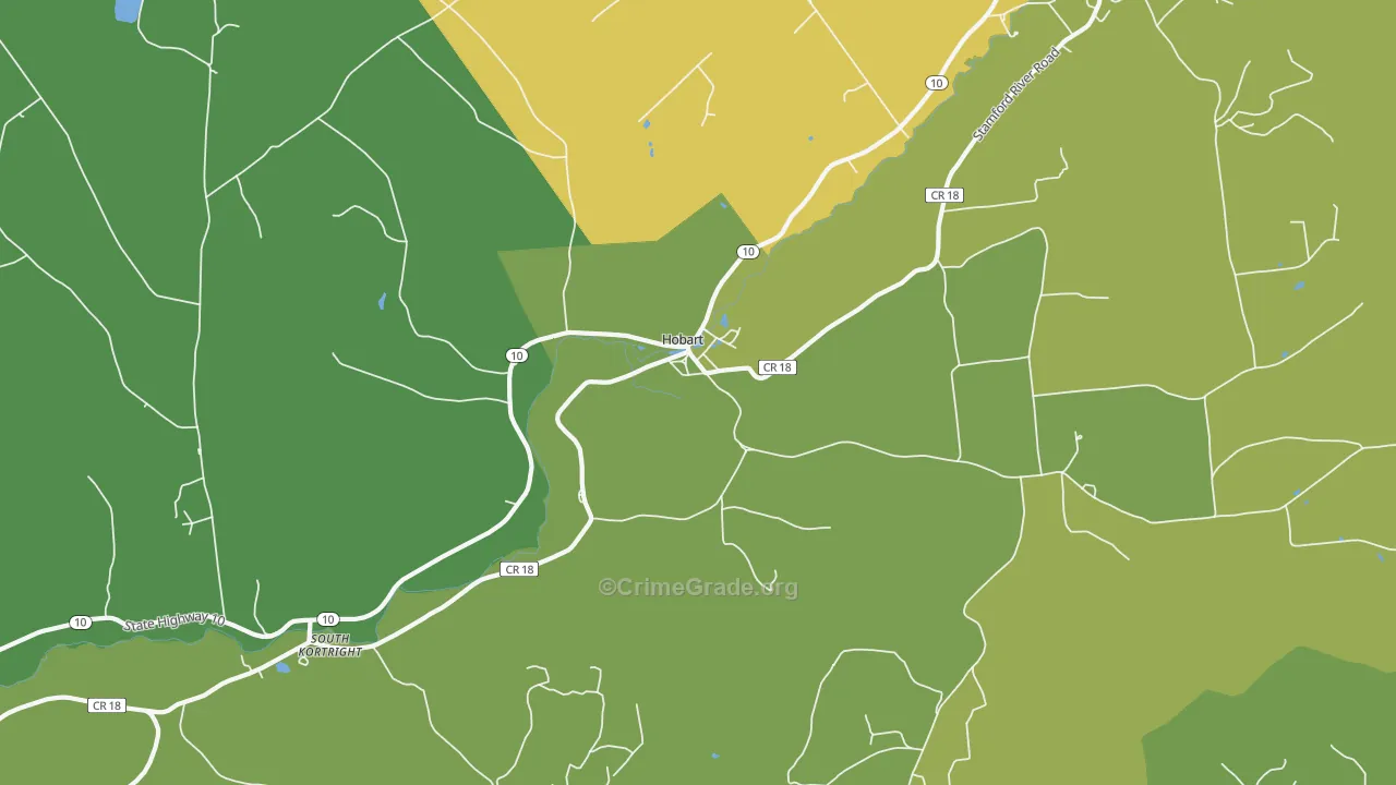 Hobart, NY Map of Vandalism Rates