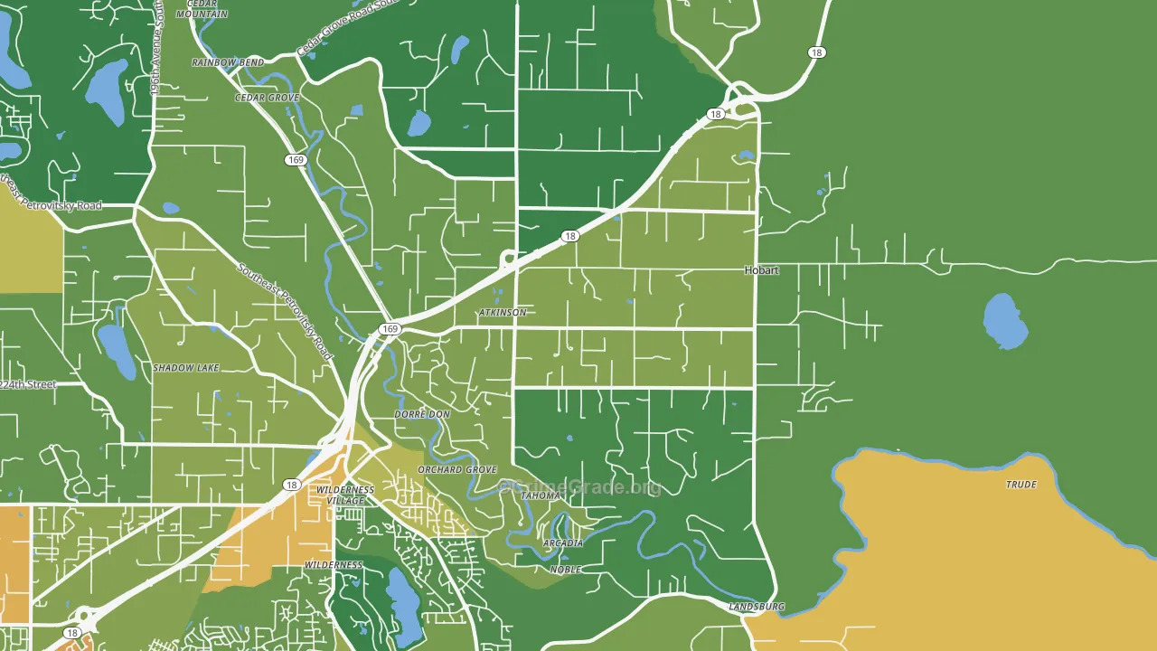 Hobart, WA Map of Vandalism Rates