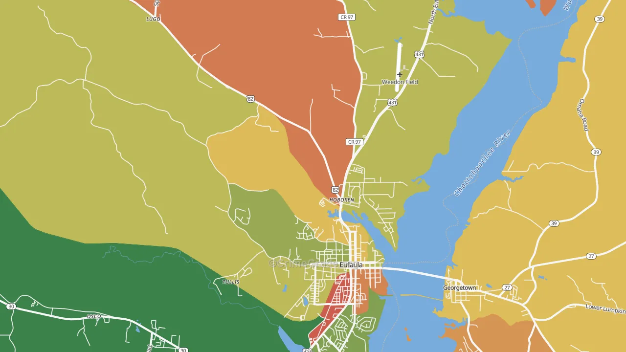 Hoboken, AL Map of Vandalism Rates