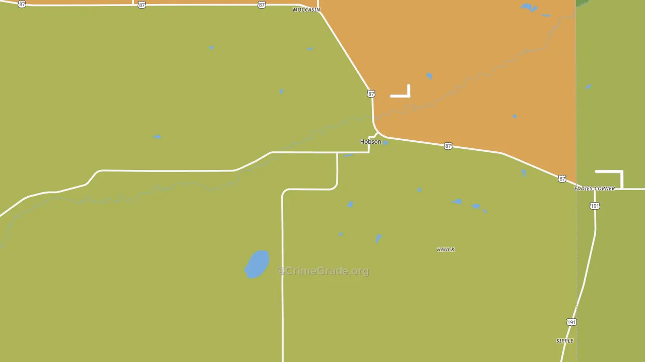 Hobson, MT Map of Vandalism Rates