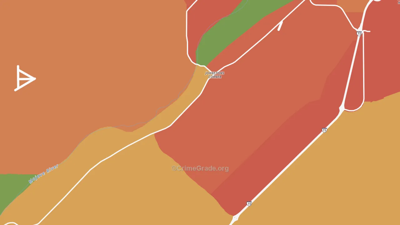 Hodge, CA Map of Vandalism Rates