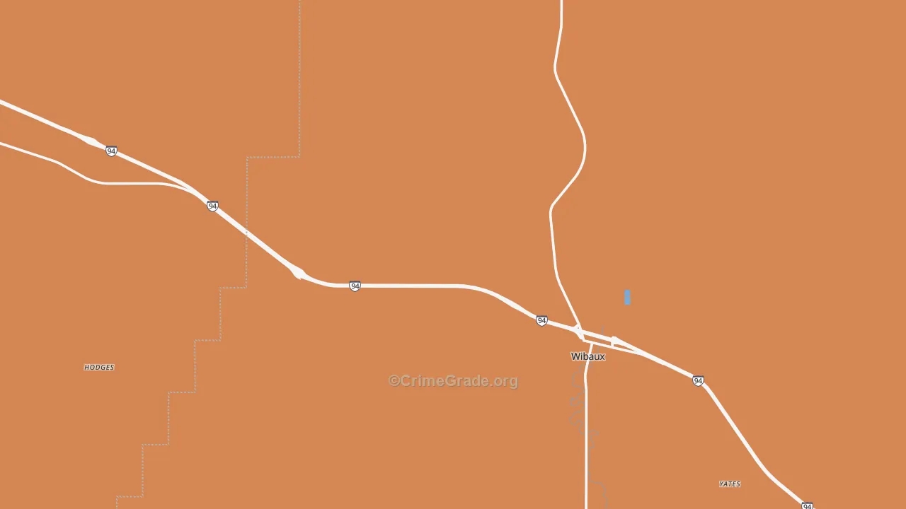 Hodges, MT Map of Vandalism Rates