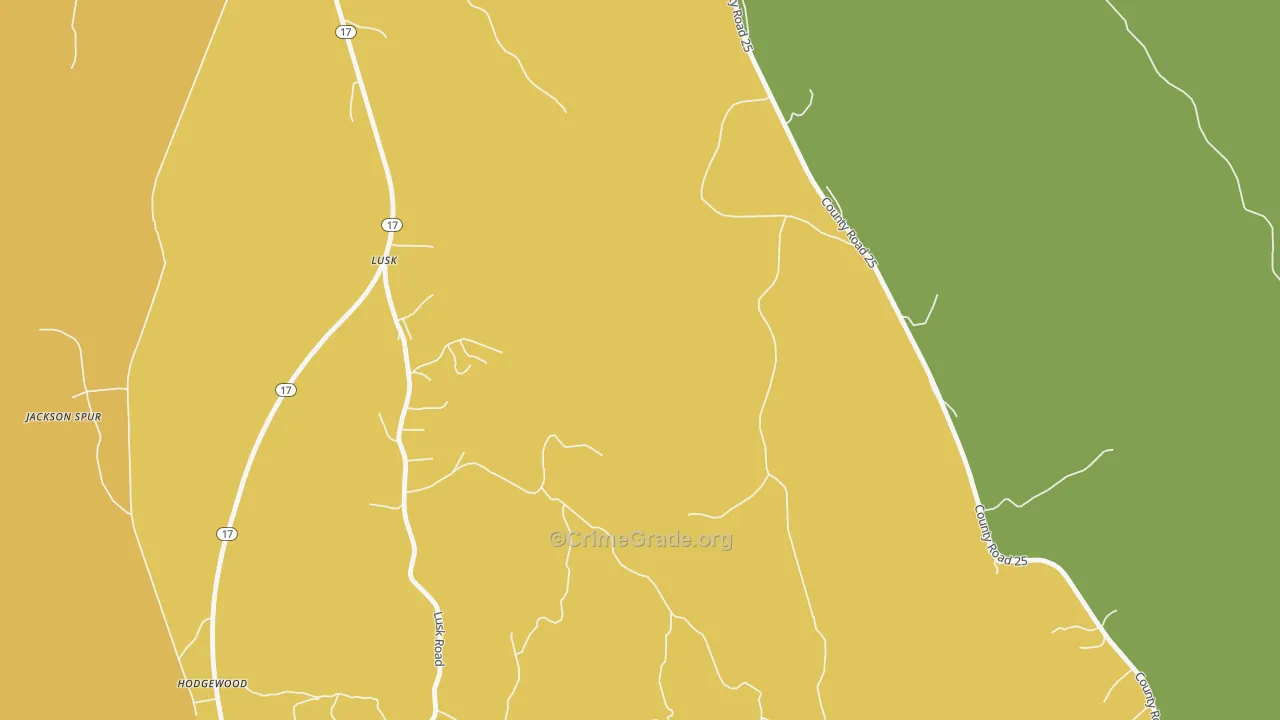 Hodgewood, AL Map of Vandalism Rates