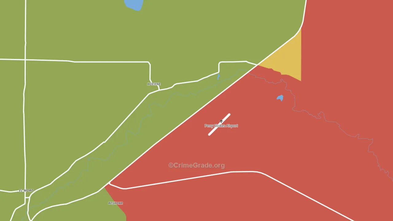 Hoehne, CO Map of Vandalism Rates