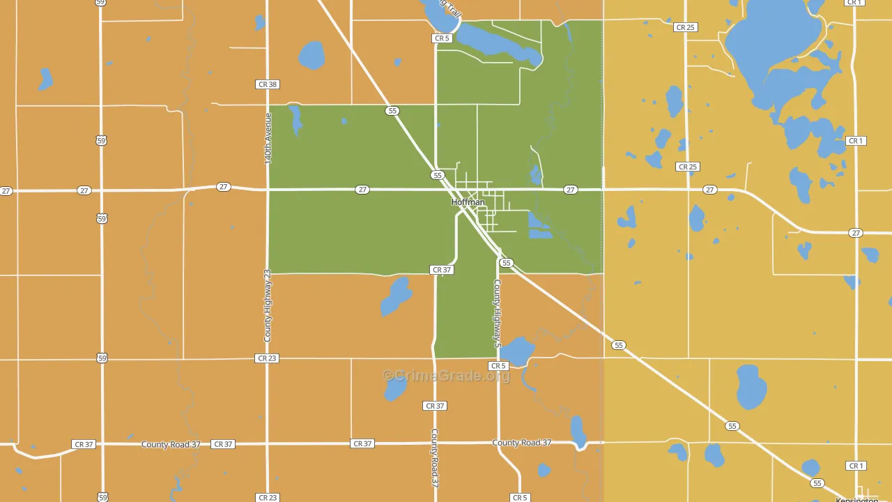 Hoffman, MN Map of Vandalism Rates