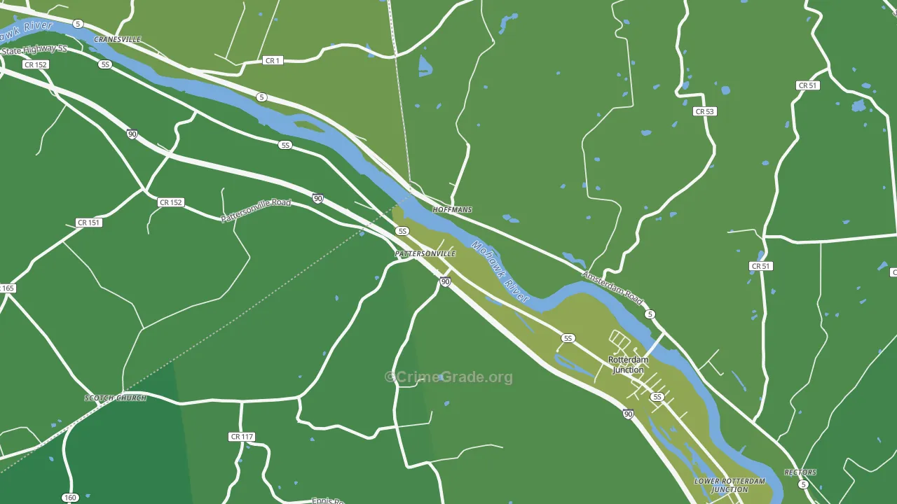 Hoffmans, NY Map of Vandalism Rates
