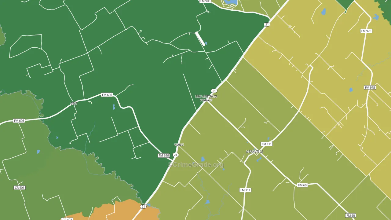 Hogg, TX Map of Vandalism Rates