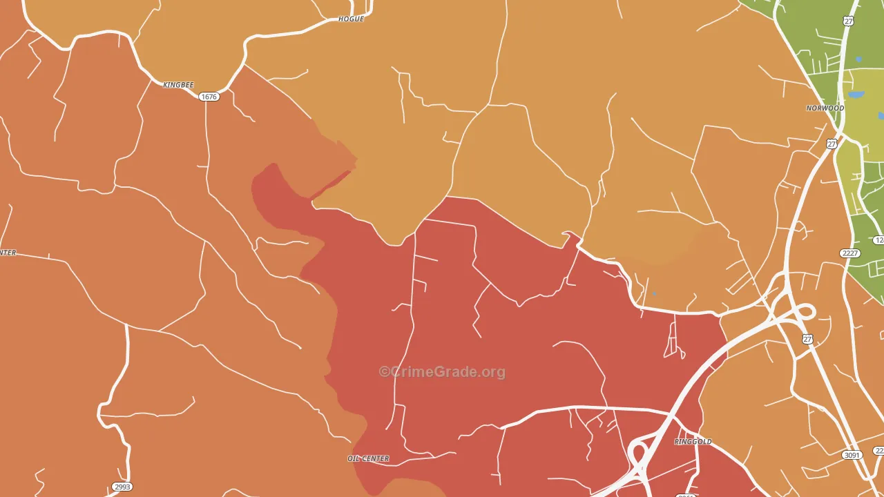 Hogue, KY Map of Vandalism Rates