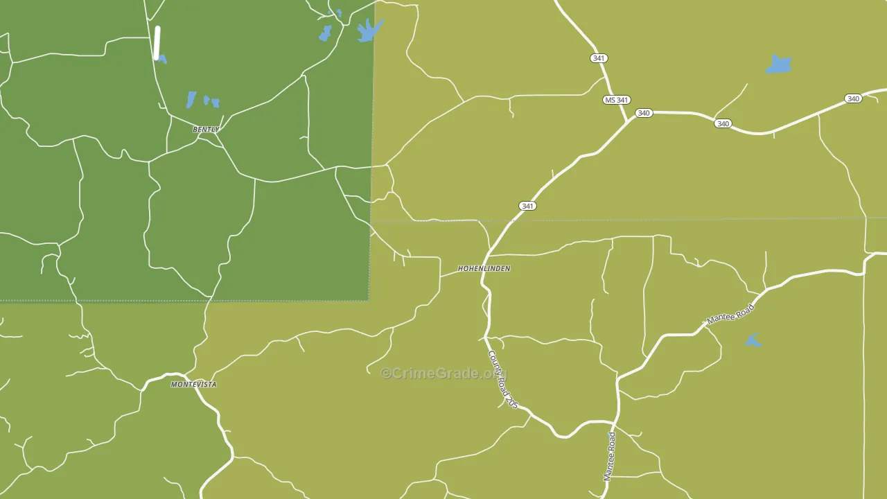Hohenlinden, MS Map of Vandalism Rates