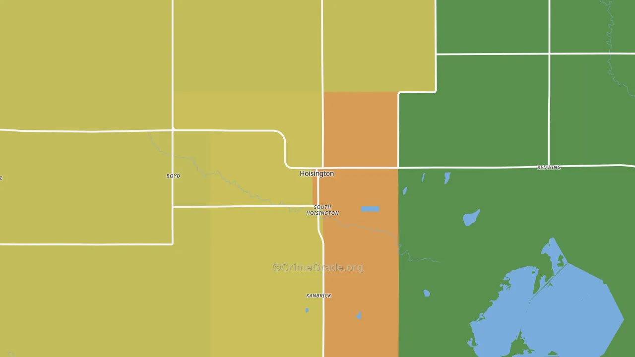 Hoisington, KS Map of Vandalism Rates
