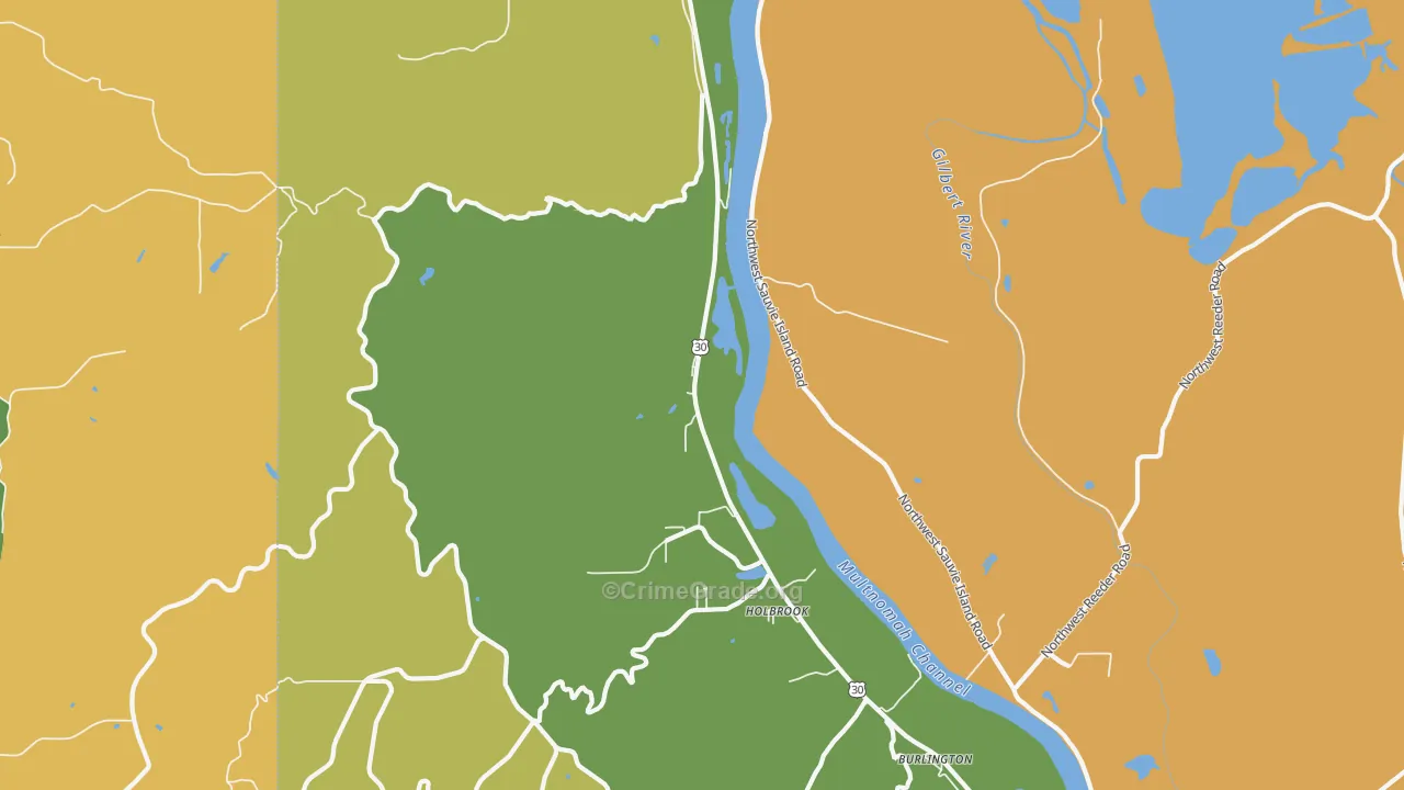 Holbrook, OR Map of Vandalism Rates