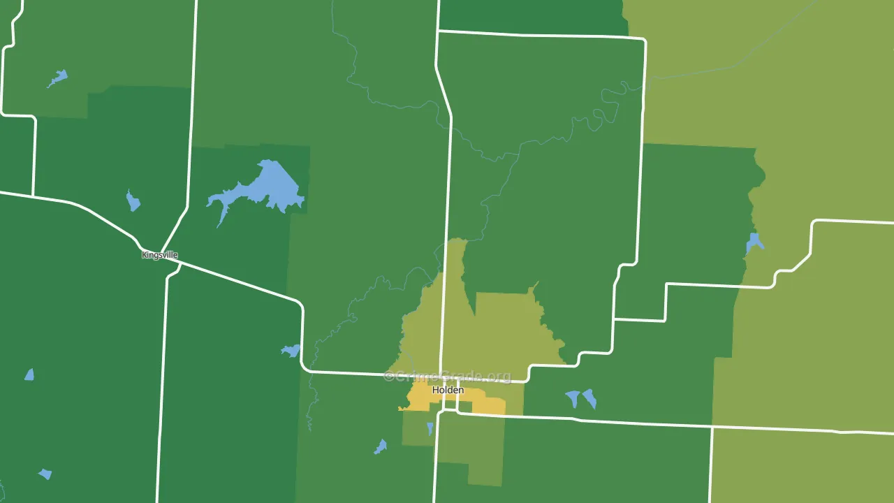 Holden, MO Map of Vandalism Rates