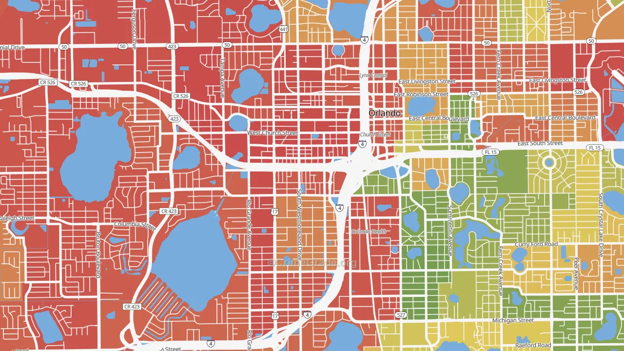 Holden-Parramore, Orlando, FL Map of Vandalism Rates