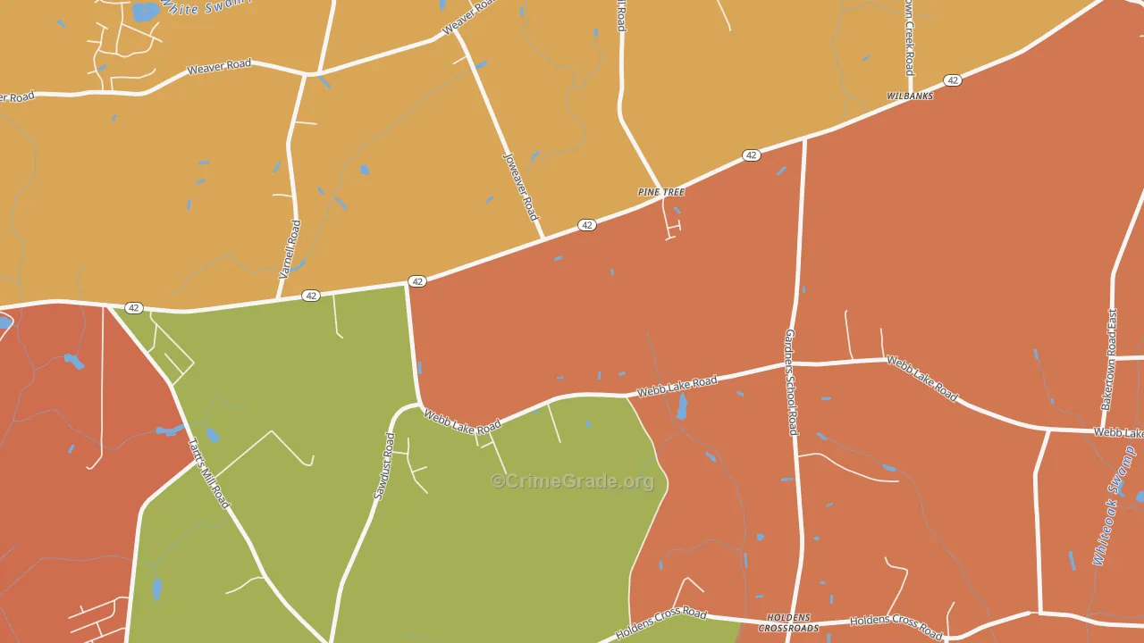 Holdens Crossroads, NC Map of Vandalism Rates