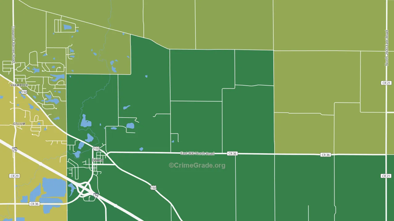 Holder, IL Map of Vandalism Rates