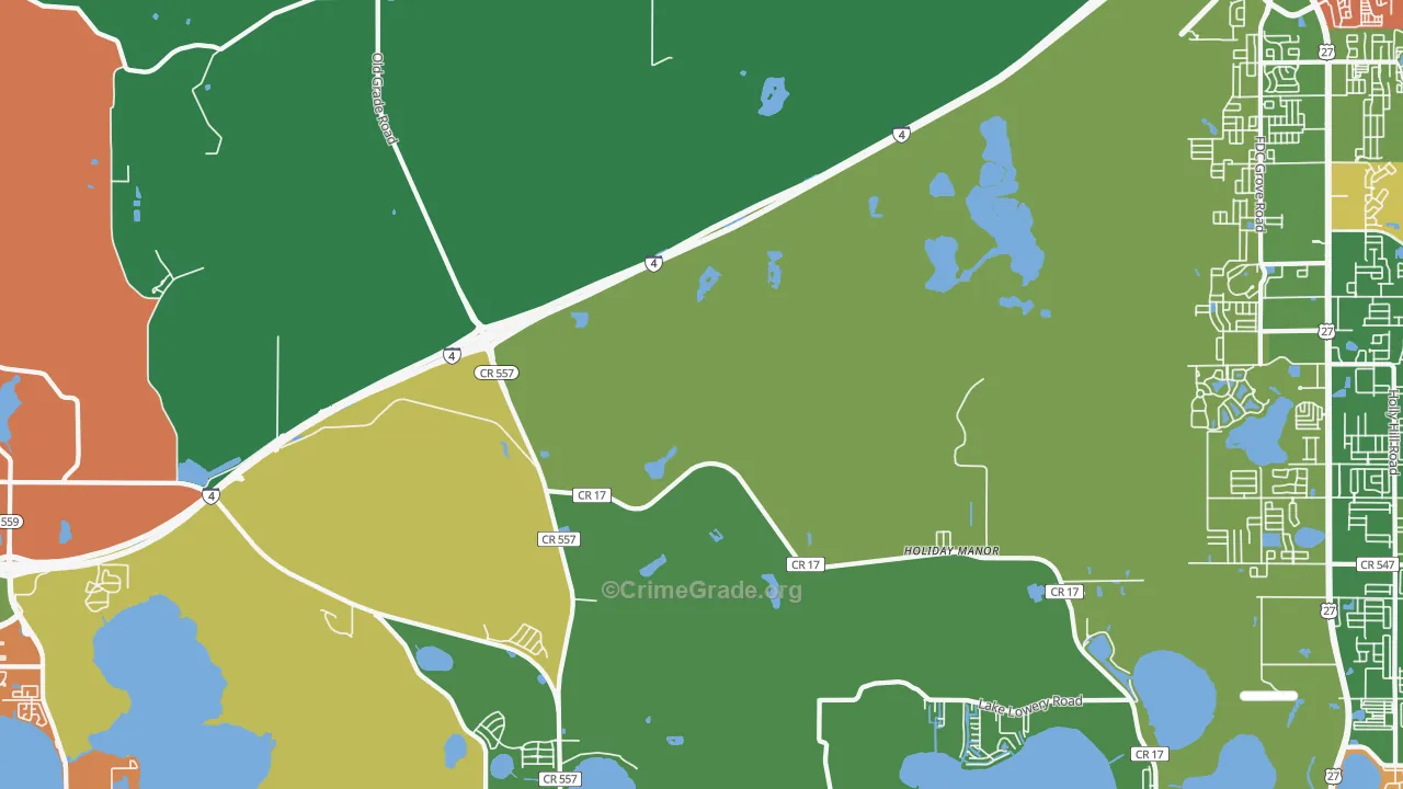 Holiday Manor, FL Map of Vandalism Rates