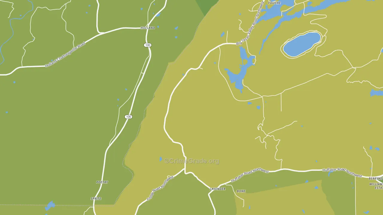 Holland, GA Map of Vandalism Rates