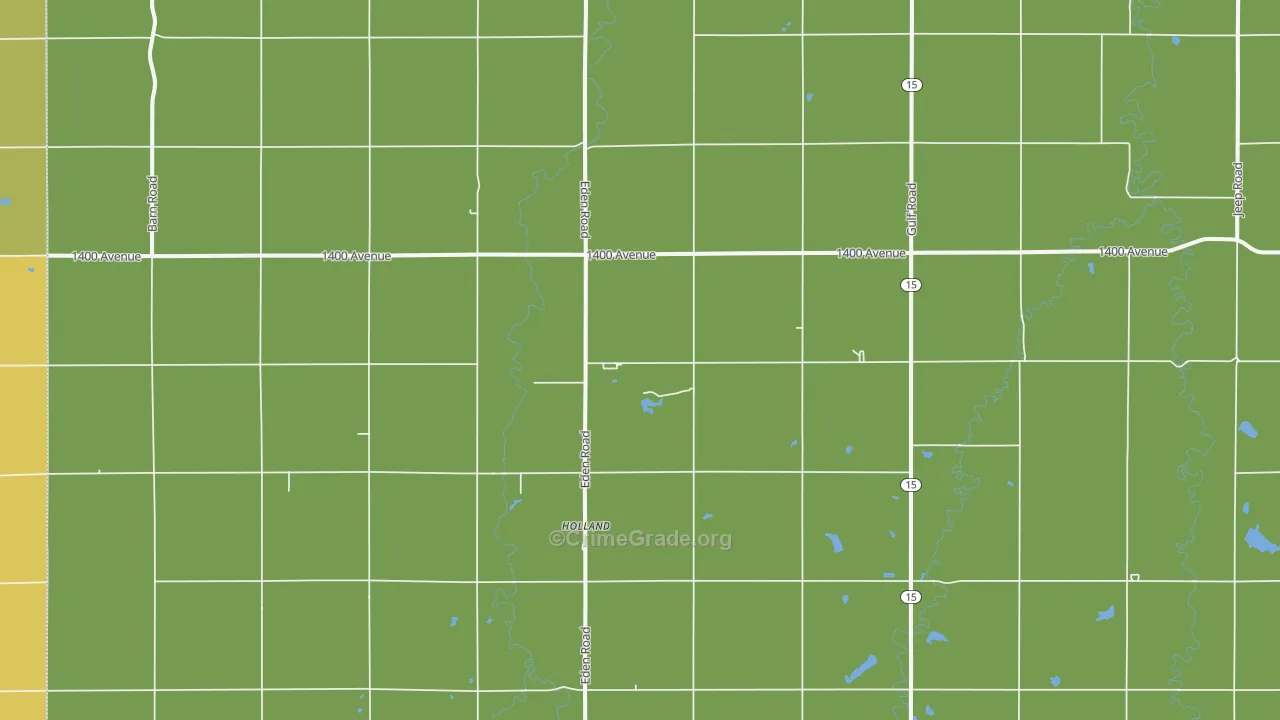 Holland, KS Map of Vandalism Rates