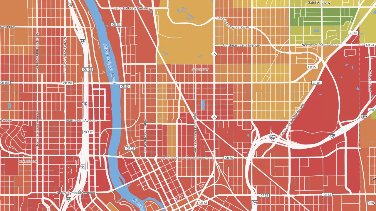 Holland, Minneapolis, MN Map of Vandalism Rates
