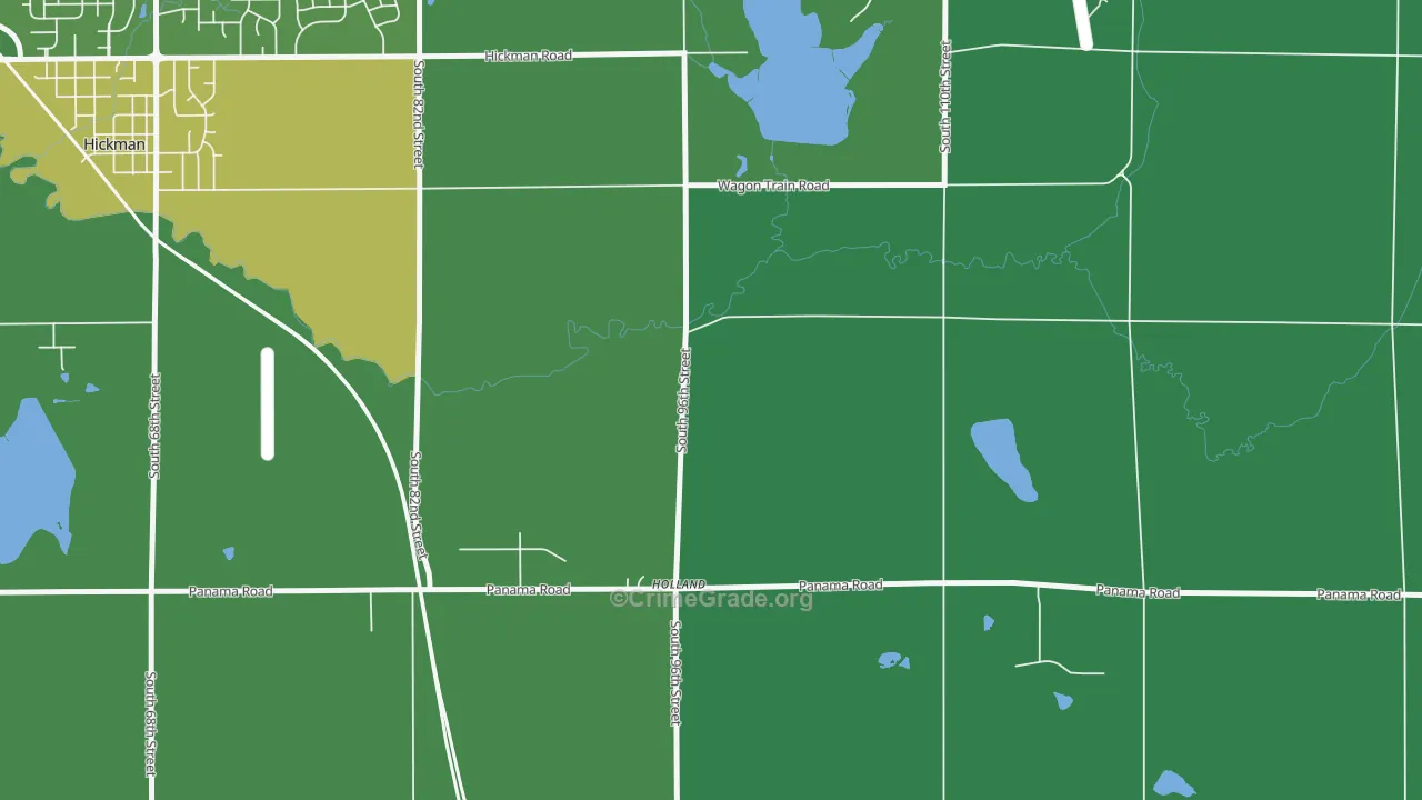 Holland, NE Map of Vandalism Rates