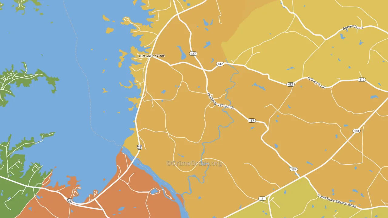 Hollands Store, SC Map of Vandalism Rates