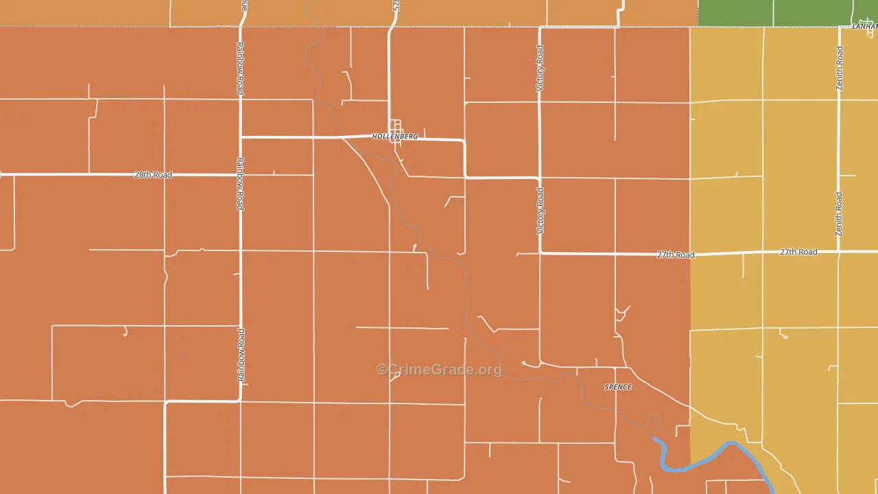 Hollenberg, KS Map of Vandalism Rates