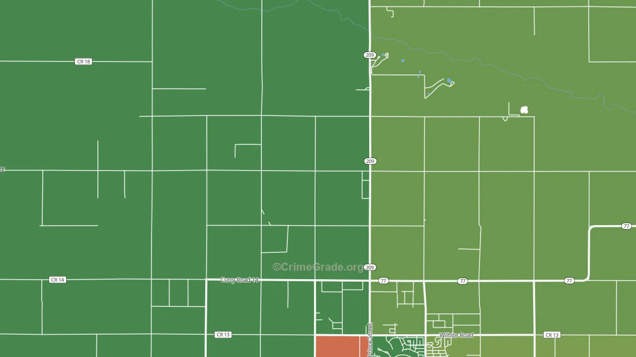 Hollene, NM Map of Vandalism Rates
