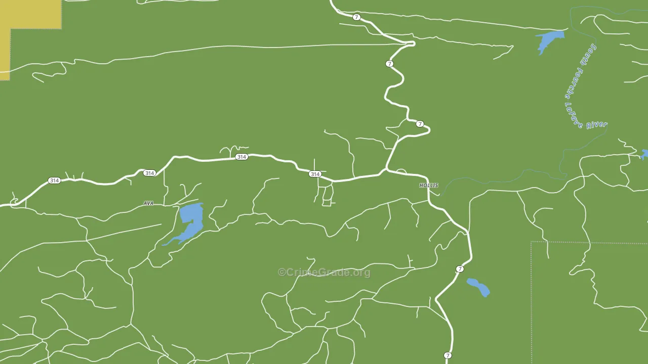 Hollis, AR Map of Vandalism Rates
