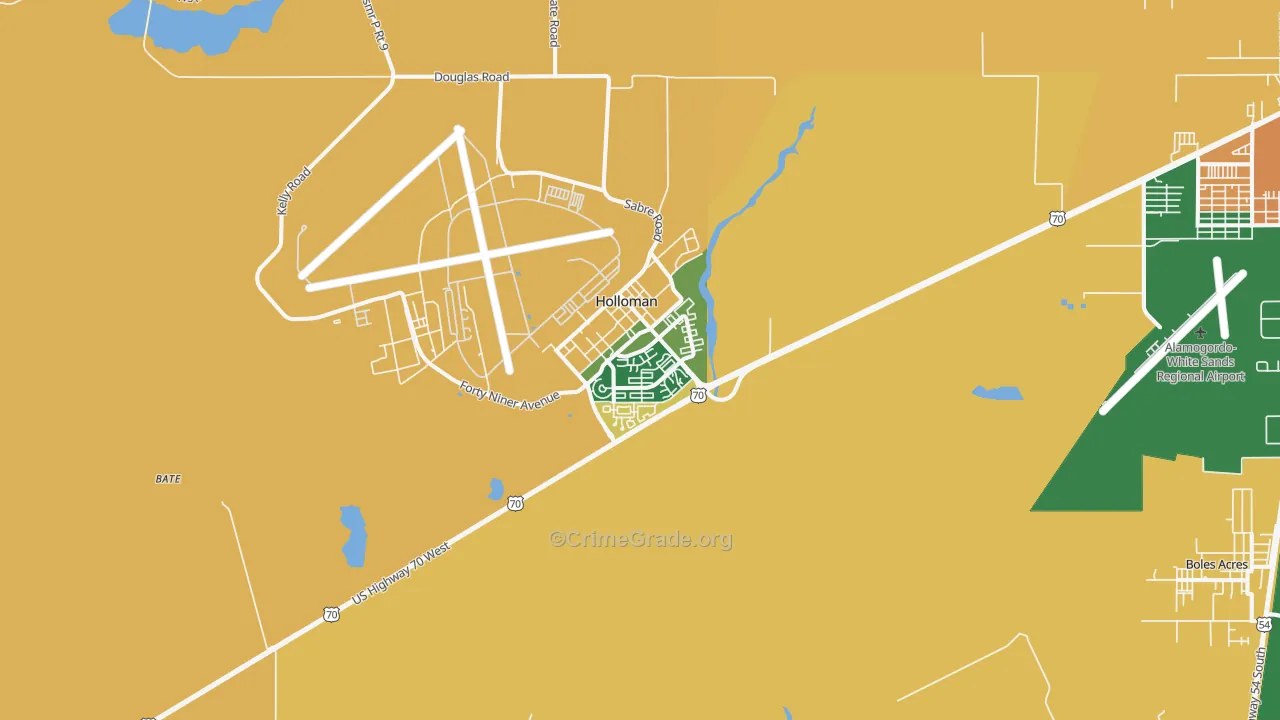 Holloman AFB, NM Map of Vandalism Rates