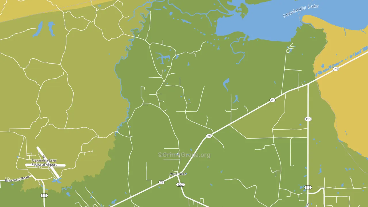 Holloway, LA Map of Vandalism Rates