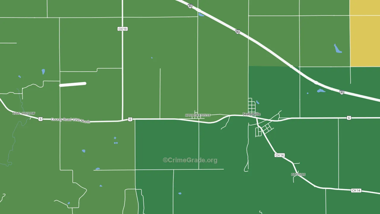 Hollowayville, IL Map of Vandalism Rates