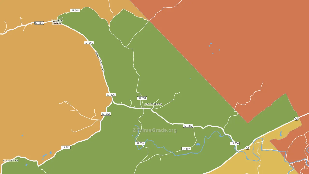 Holly Brook, VA Map of Vandalism Rates