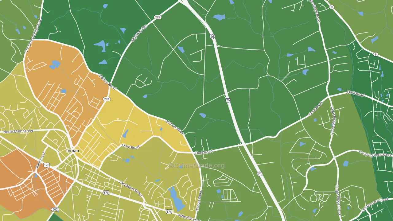 Holly Springs, SC Map of Vandalism Rates