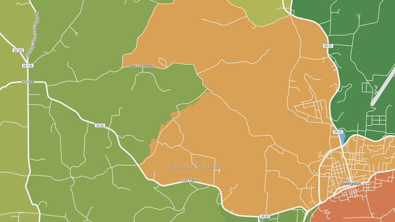 Holly Springs, TN Map of Vandalism Rates