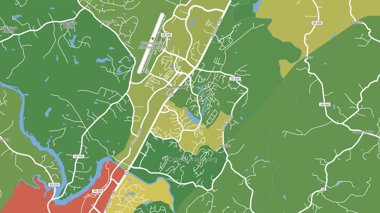 Hollymead, VA Map of Vandalism Rates