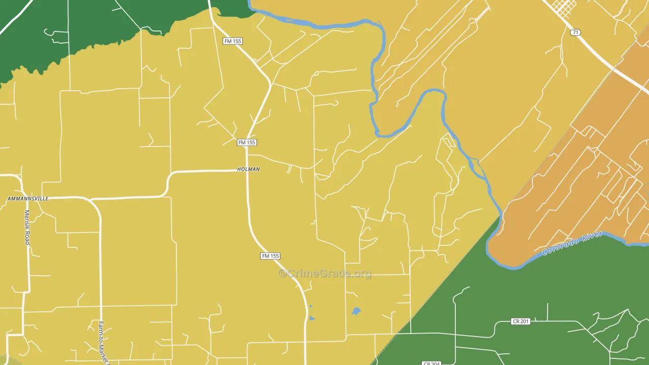 Holman, TX Map of Vandalism Rates
