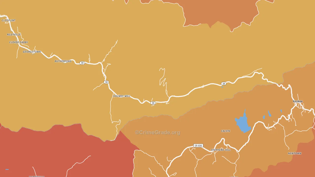 Holmes Mill, KY Map of Vandalism Rates