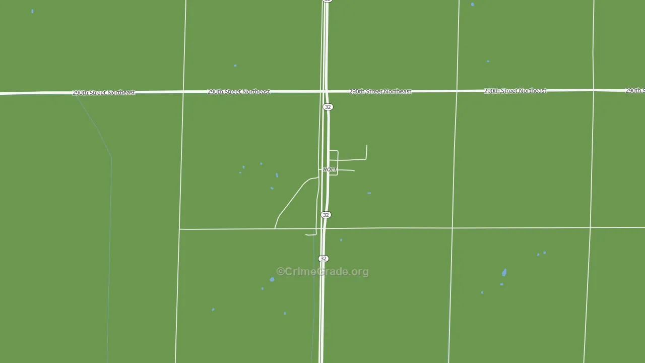 Holt, MN Map of Vandalism Rates