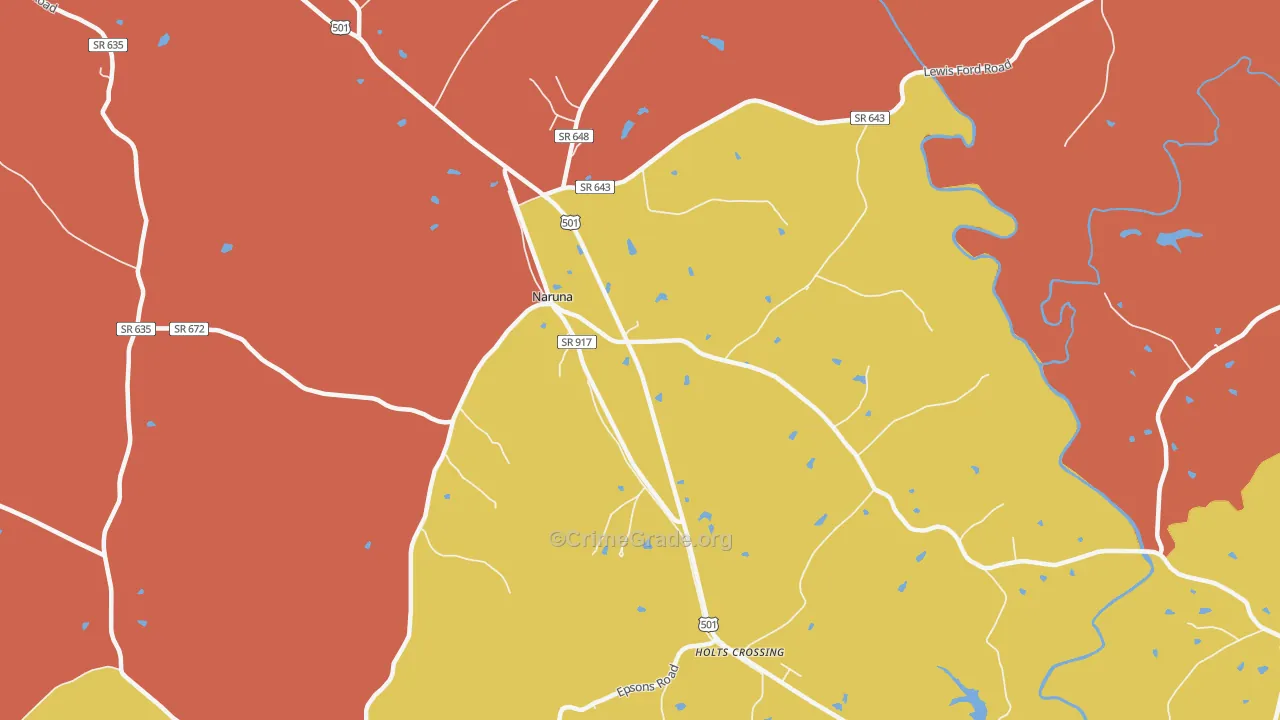 Holts Crossing, VA Map of Vandalism Rates
