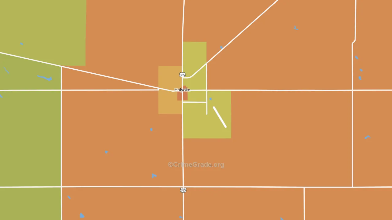 Holyoke, CO Map of Vandalism Rates