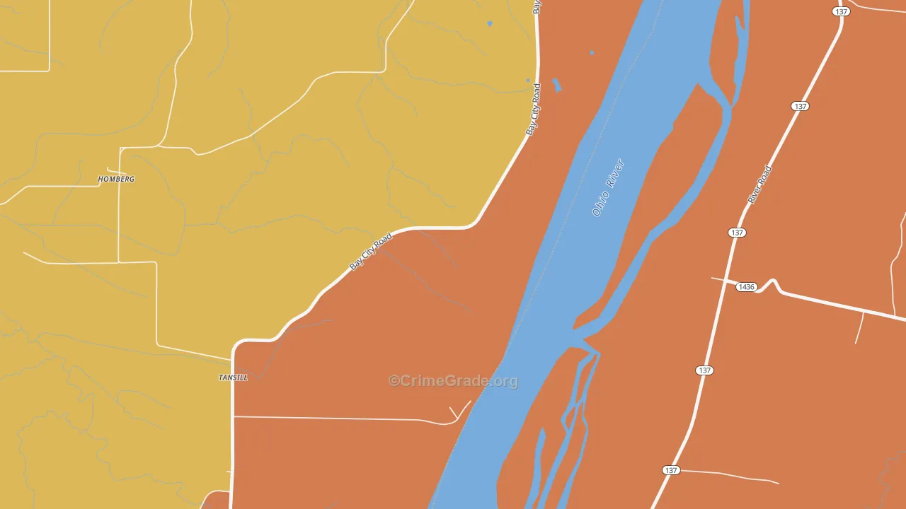 Homberg, IL Map of Vandalism Rates
