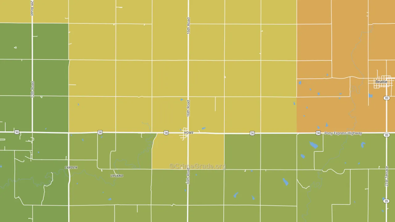 Home, KS Map of Vandalism Rates