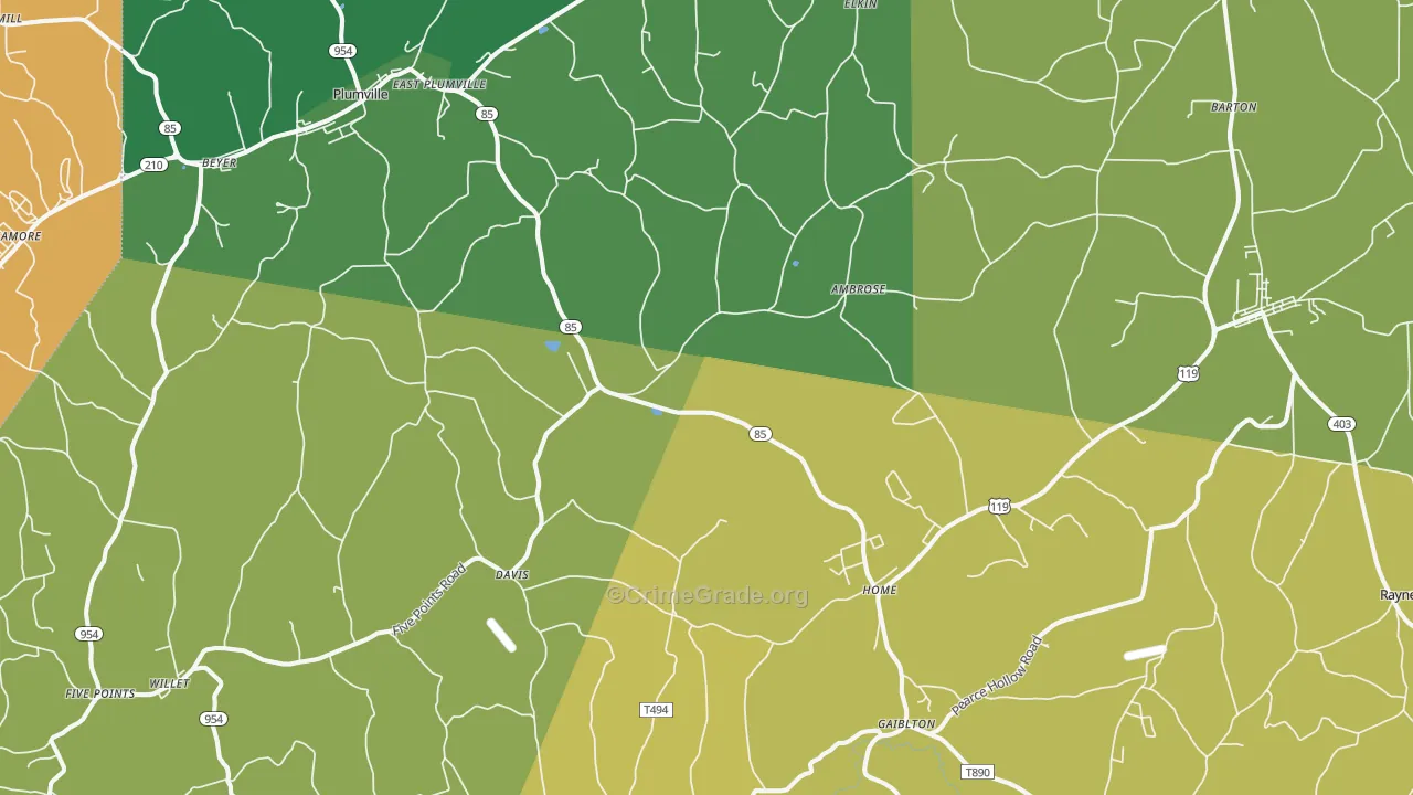 Home, PA Map of Vandalism Rates