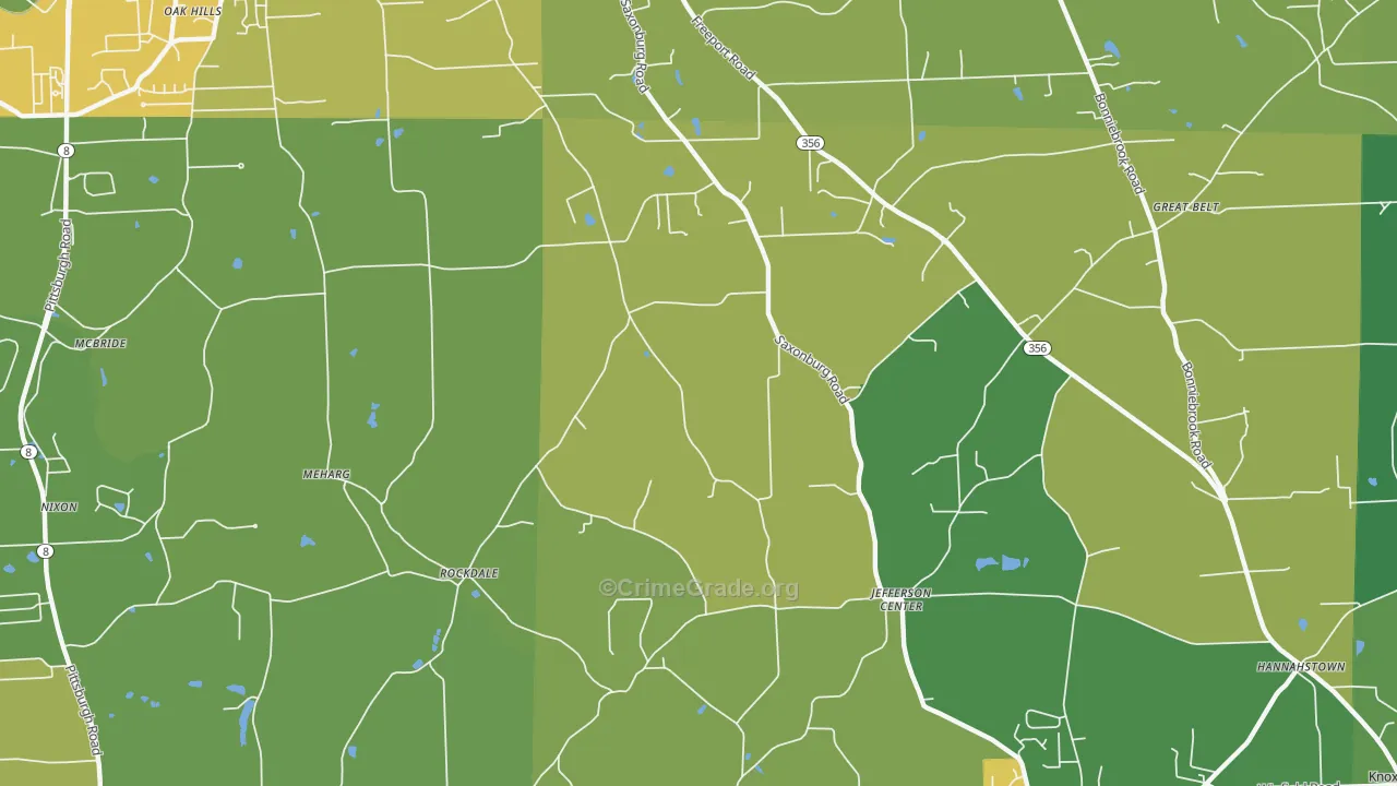Homeacre, PA Map of Vandalism Rates