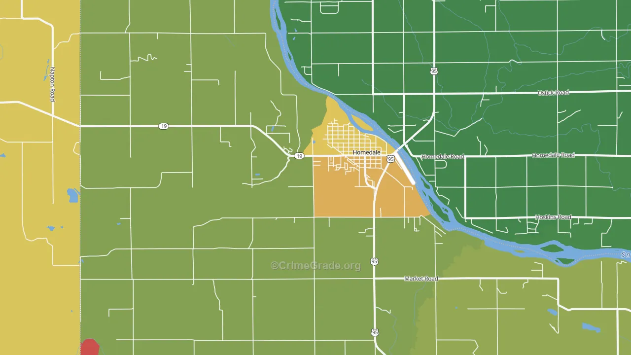 Homedale, ID Map of Vandalism Rates
