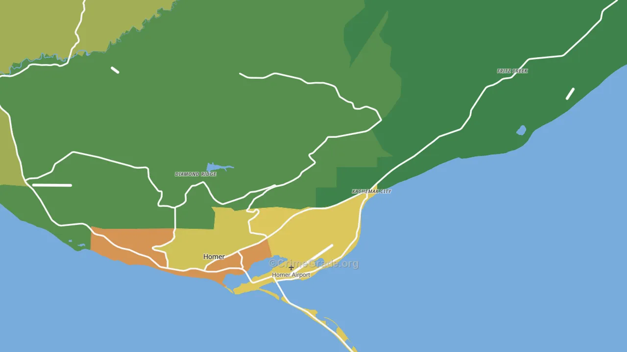 Homer, AK Map of Vandalism Rates