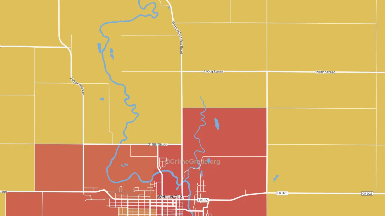 Homer, IA Map of Vandalism Rates