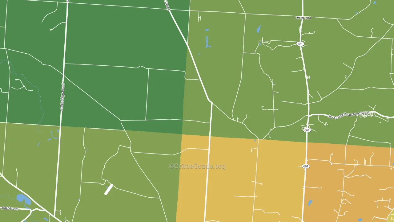 Homer, OH Map of Vandalism Rates