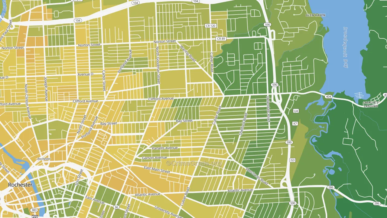 Homestead Heights, Rochester, NY Map of Vandalism Rates